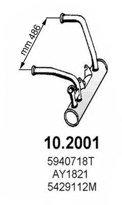 Предглушитель выхлопных газов 10.2001 ASSO