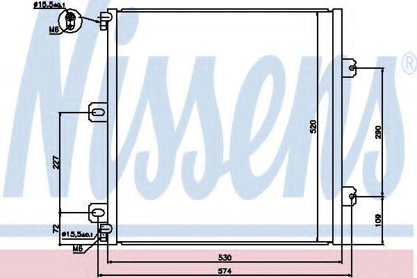 Конденсатор, кондиционер 940076 NISSENS