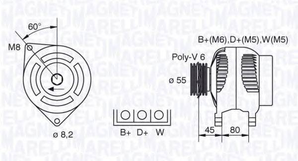 Генератор 063341343010 MAGNETI MARELLI