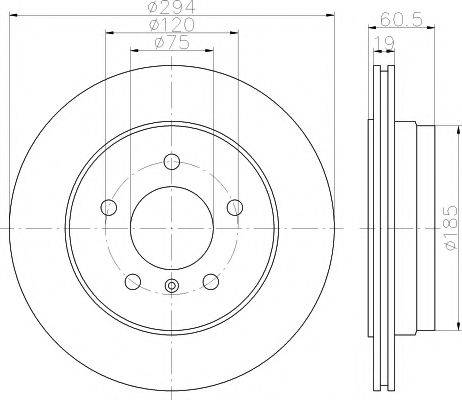 Тормозной диск 8DD 355 112-271 HELLA PAGID