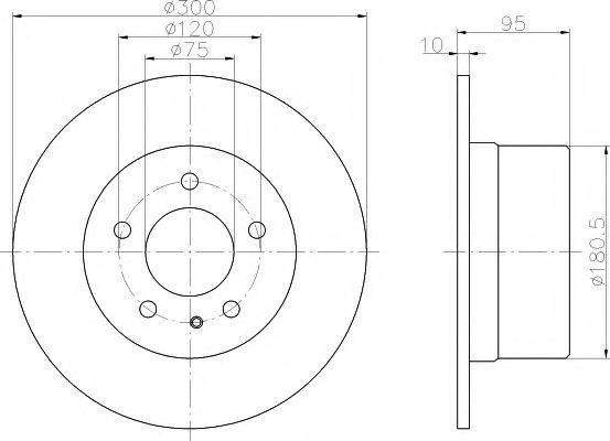 Тормозной диск 8DD 355 103-791 HELLA PAGID