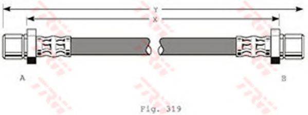 Тормозной шланг PHA216 TRW