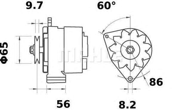 Генератор MG 615 MAHLE ORIGINAL