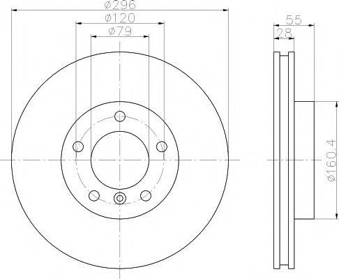 Тормозной диск 8DD 355 103-781 HELLA PAGID