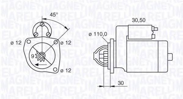 Стартер 063522310110 MAGNETI MARELLI