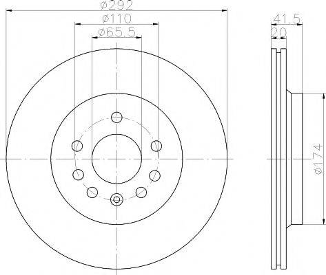 Тормозной диск MDC1675 MINTEX