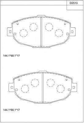 Комплект тормозных колодок KD2513 ASIMCO