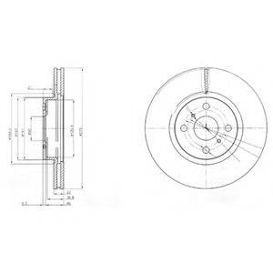 Тормозной диск BG4054 DELPHI