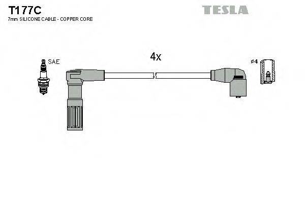 Комплект проводов зажигания T177C TESLA