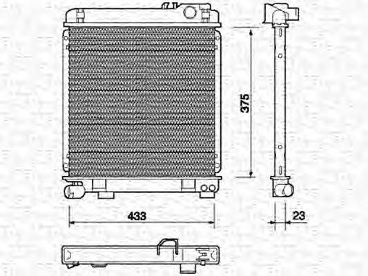 Радиатор, охлаждение двигателя 350213700000 MAGNETI MARELLI