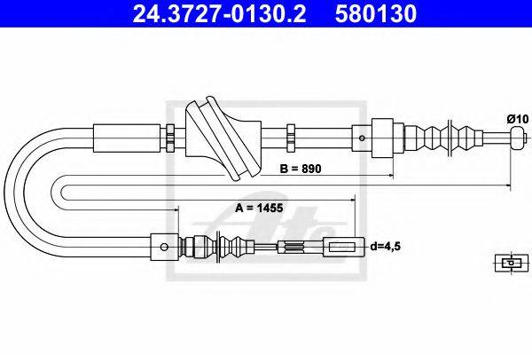 Трос, стояночная тормозная система BC2406 QUINTON HAZELL