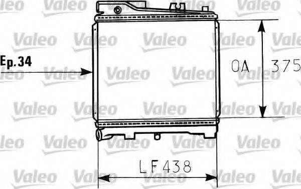 Радиатор, охлаждение двигателя 819395 VALEO