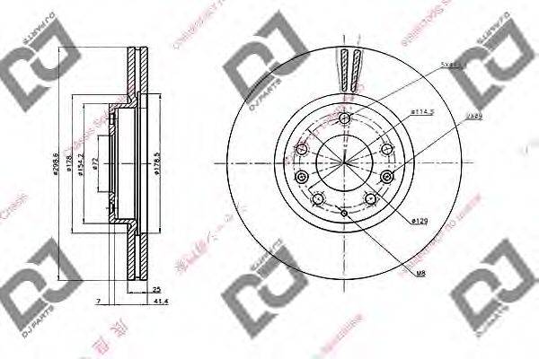 Тормозной диск BD2089 DJ PARTS