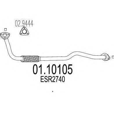 Труба выхлопного газа 01.10105 MTS
