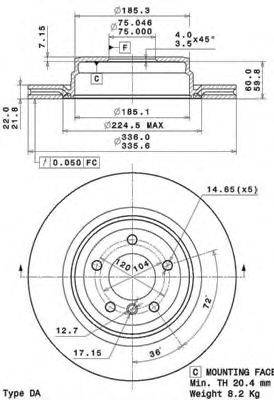 Тормозной диск 09.A270.11 BREMBO