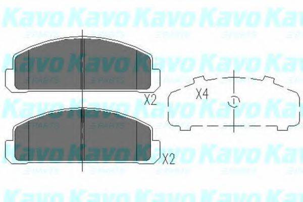 Комплект тормозных колодок, дисковый тормоз KBP-4515 KAVO PARTS