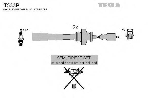 Комплект проводов зажигания T533P TESLA