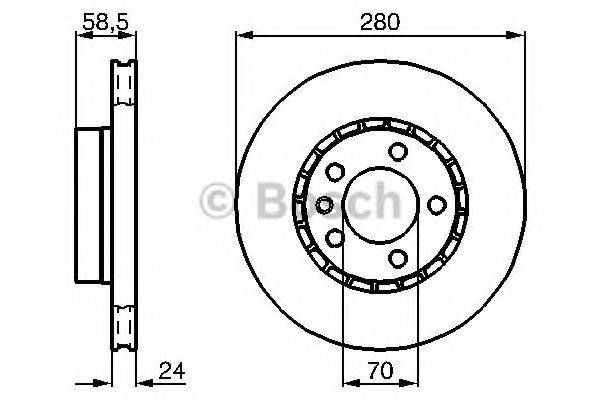 Тормозной диск 0 986 478 326 BOSCH