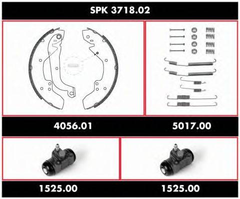 Комплект тормозов, барабанный тормозной механизм SPK 3718.02 WOKING