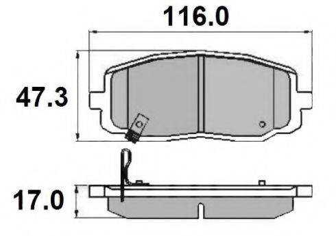 Комплект тормозных колодок, дисковый тормоз NP2097 NATIONAL