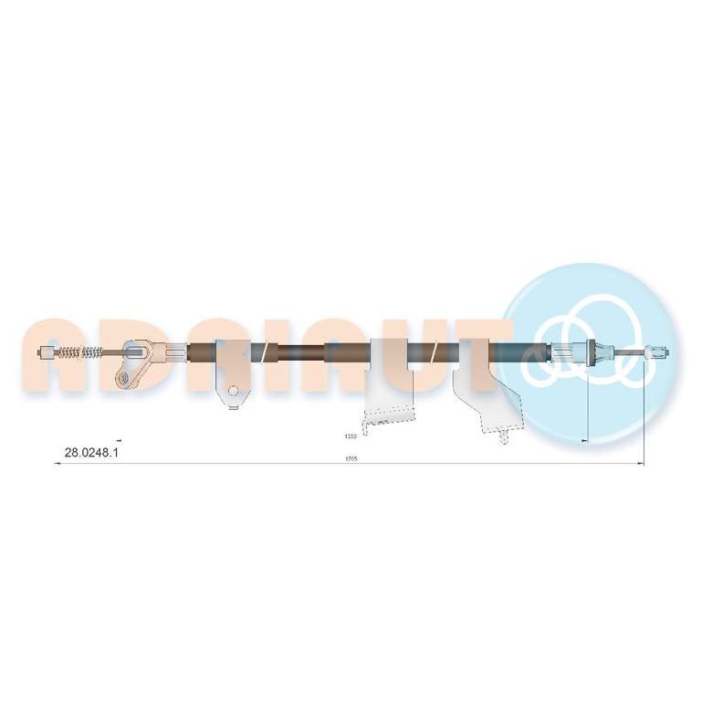 Тросик стояночного тормоза Adriauto
