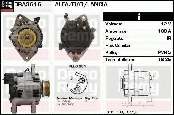 Генератор DRA3616 REMY