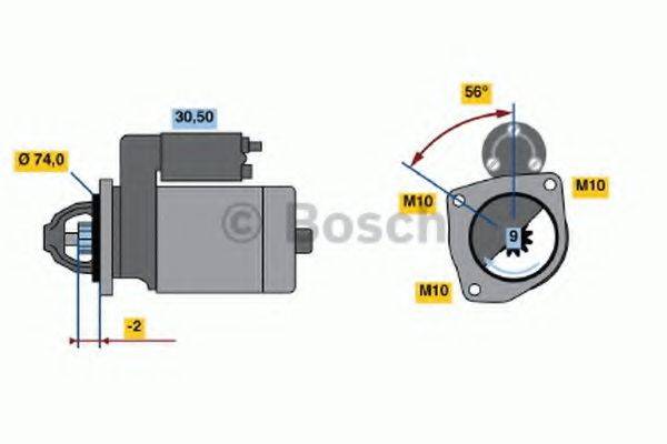 Стартер 0 986 016 950 BOSCH