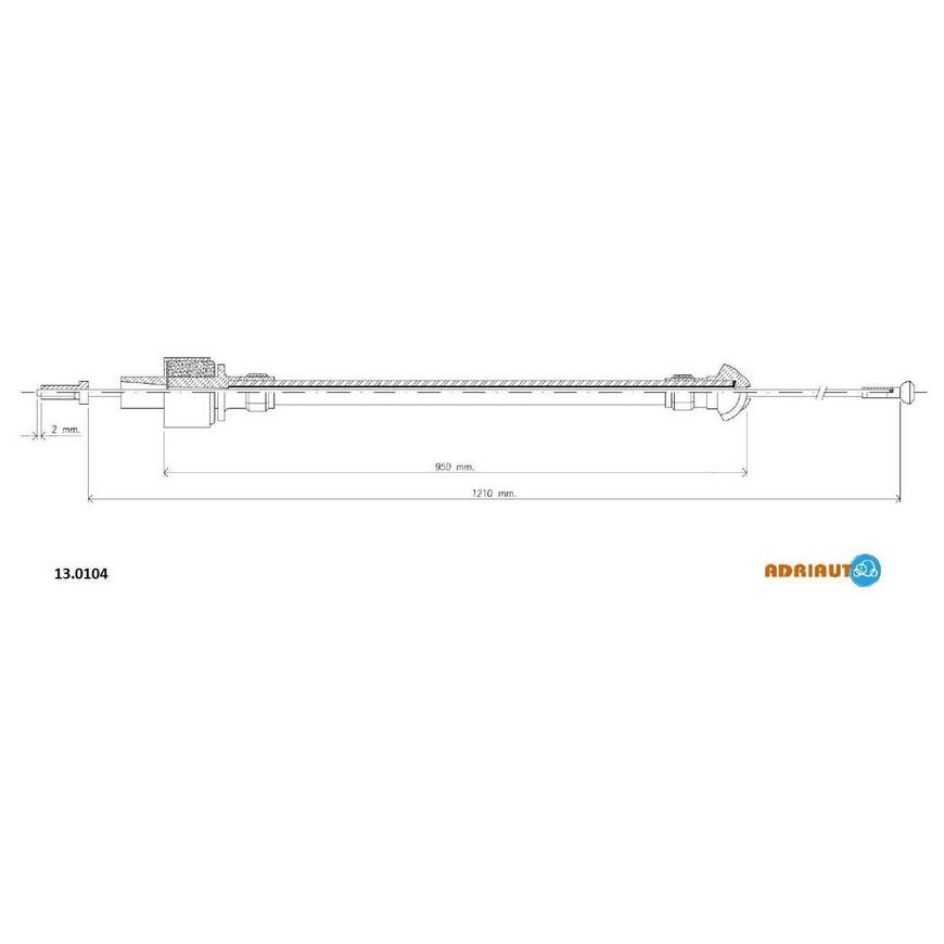 Трос сцепления 1230mm/945mm