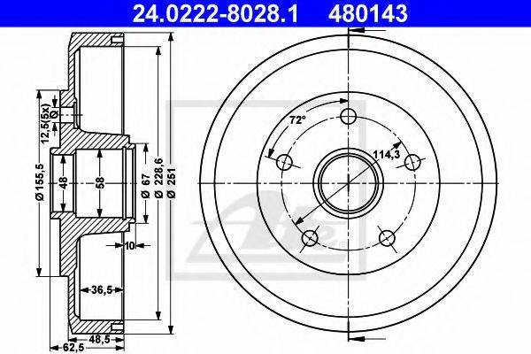 Тормозной барабан BDR218 QUINTON HAZELL