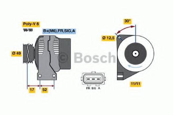 Генератор 0 986 049 121 BOSCH