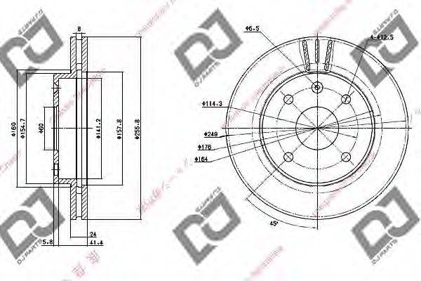 Тормозной диск BD1090 DJ PARTS