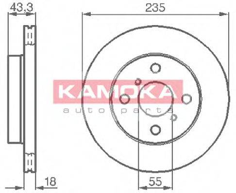 Тормозной диск 1032168 KAMOKA