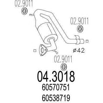 Катализатор 04.3018 MTS