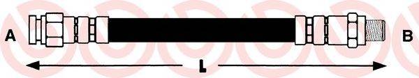 Тормозной шланг T 68 067 BREMBO