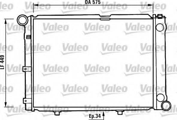 Радиатор, охлаждение двигателя 730344 VALEO