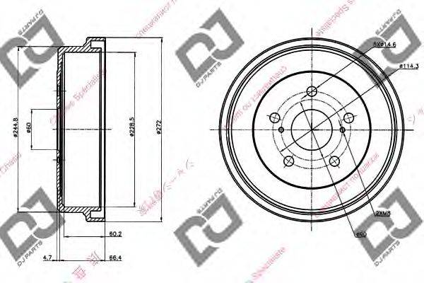 Тормозный барабан BR1097 DJ PARTS
