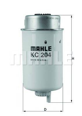 Фильтр топливный KC 204 MAHLE ORIGINAL