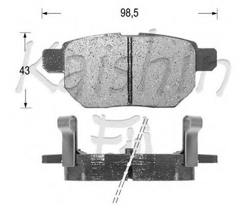 Комплект тормозных колодок, дисковый тормоз FK2254 KAISHIN