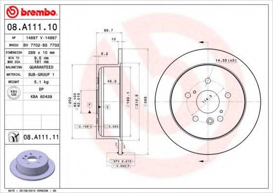 Рисунок 08.A111.11 BREMBO