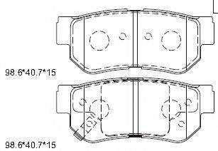 Комплект тормозных колодок, дисковый тормоз KD9704 ASIMCO