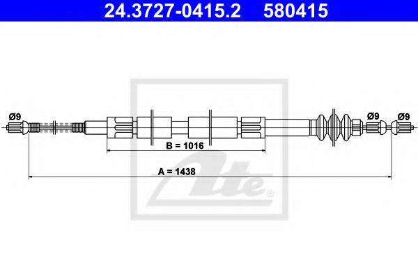 Трос, стояночная тормозная система FBS07016 FTE