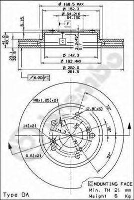 Тормозной диск 09.7932.11 BREMBO