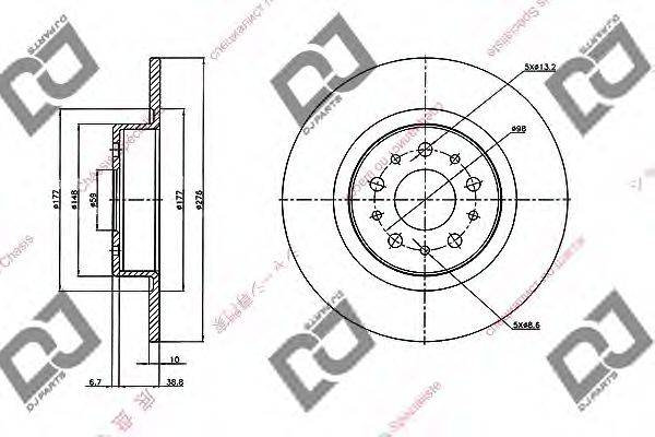 Тормозной диск BD1934 DJ PARTS