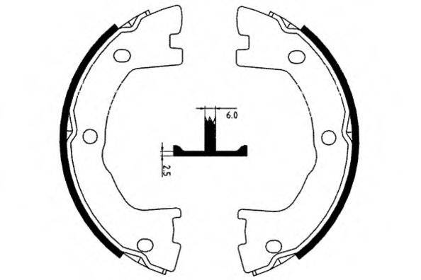Комплект тормозных колодок, стояночная тормозная система 09-0651 E.T.F.