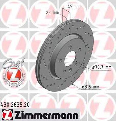 Тормозной диск 430.2635.20 ZIMMERMANN