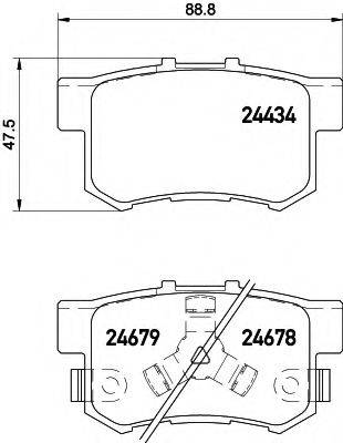 Комплект тормозных колодок, дисковый тормоз 8DB 355 020-021 HELLA