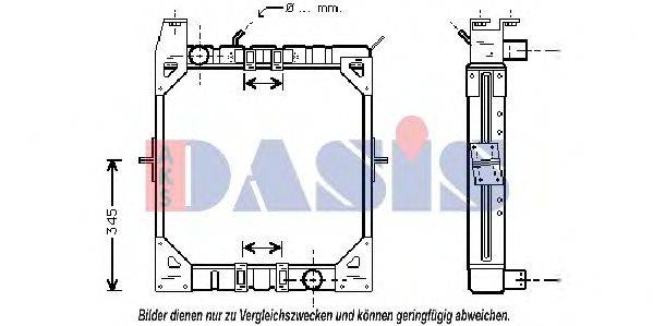 Радиатор, охлаждение двигателя 130660N AKS DASIS