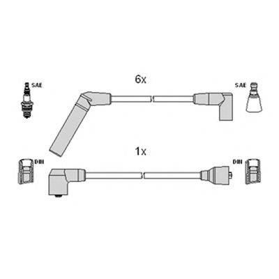 Комплект проводов зажигания 134338 HITACHI