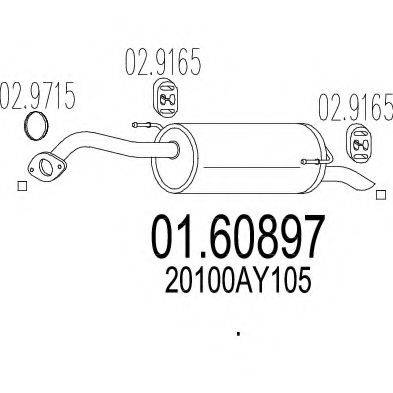 Глушитель выхлопных газов конечный 01.60897 MTS