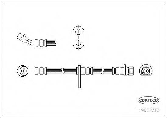 Тормозной шланг 19032316 CORTECO